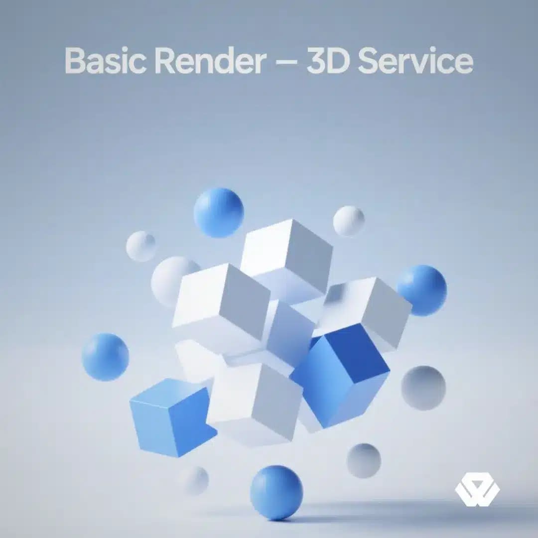 Basic Render jasa gambar 3D sederhana untuk 1 sudut tampilan